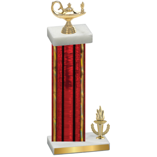 Accented Single Red Glacier Victory Academics Trophy