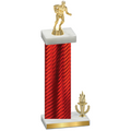 Accented Single Red Carbon Fiber Victory Rugby Trophy