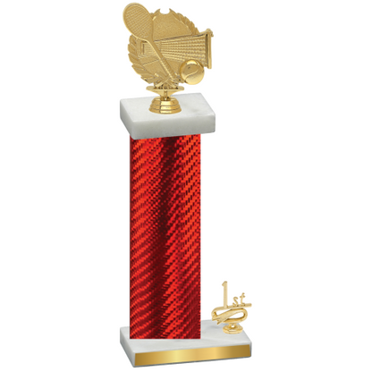 Accented Single Red Carbon Fiber First Place Tennis Trophy