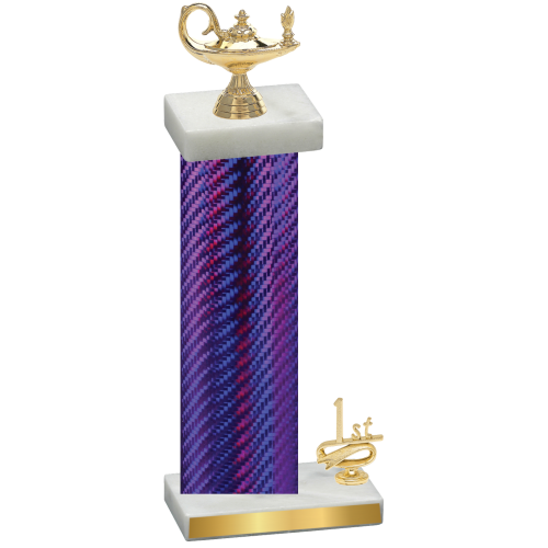 Accented Single Purple Carbon Fiber First Place Academics Trophy