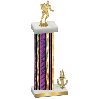 Accented Single Purple Glacier Victory Rugby Trophy