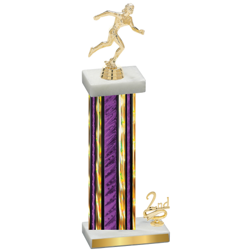 Accented Single Purple Glacier Second Place Running Trophy