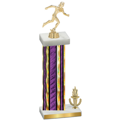 Accented Single Purple Glacier Victory Running Trophy