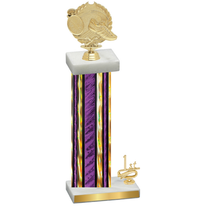 Accented Single Purple Glacier First Place Running Trophy