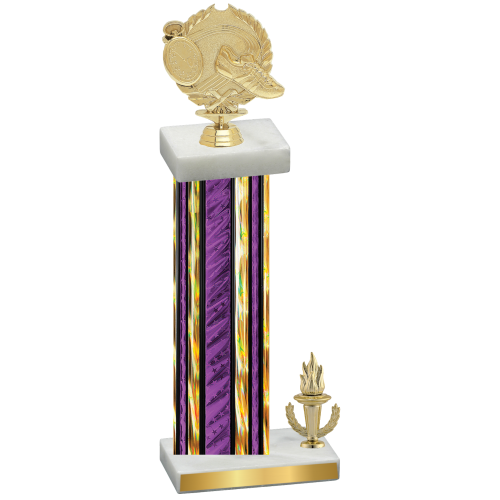 Accented Single Purple Glacier Victory Running Trophy