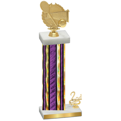 Accented Single Purple Glacier Second Place Tennis Trophy