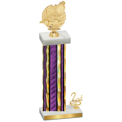 Accented Single Purple Glacier Second Place Swimming Trophy