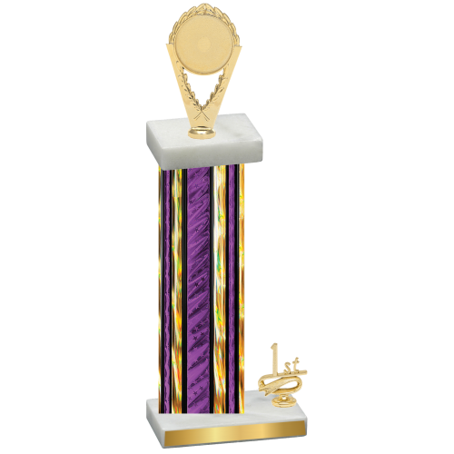 Accented Single Purple Glacier First Place Insert Trophy