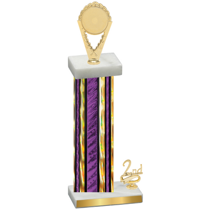 Accented Single Purple Glacier Second Place Insert Trophy