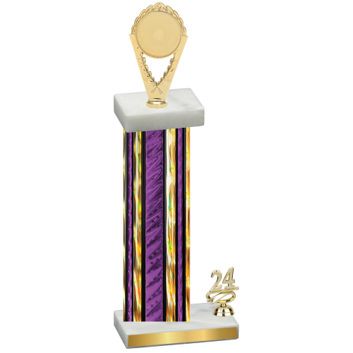 Accented Single Purple Glacier Year Insert Trophy