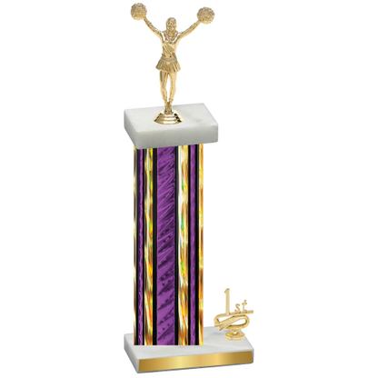 Accented Single Purple Glacier First Place Cheerleading Trophy