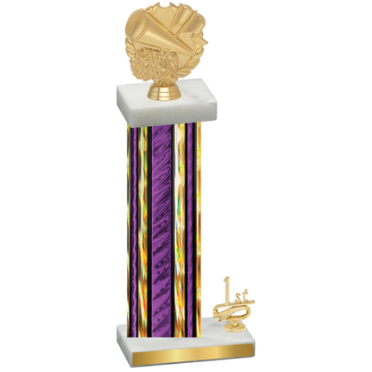 Accented Single Purple Glacier First Place Cheerleading Trophy