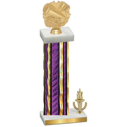 Accented Single Purple Glacier Victory Cheerleading Trophy