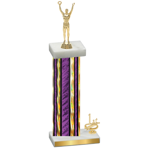 Accented Single Purple Glacier First Place Victory Trophy