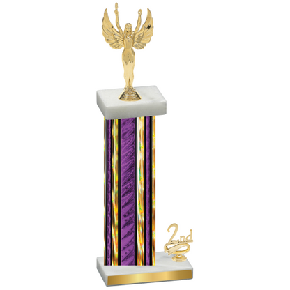 Accented Single Purple Glacier Second Place Victory Trophy