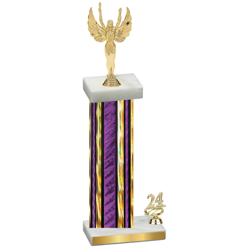 Accented Single Purple Glacier Year Victory Trophy