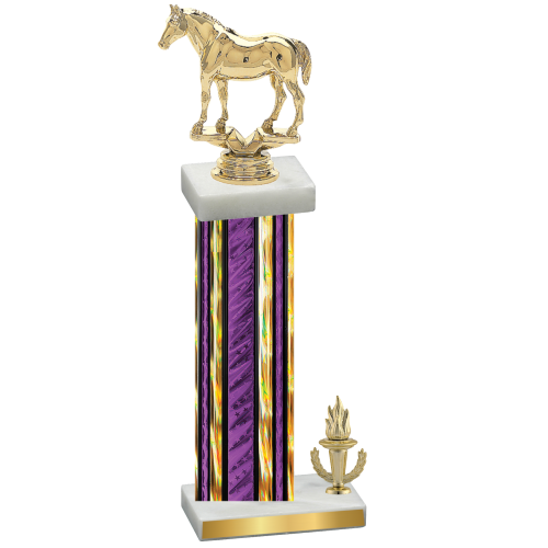 Accented Single Purple Glacier Victory Horses Trophy