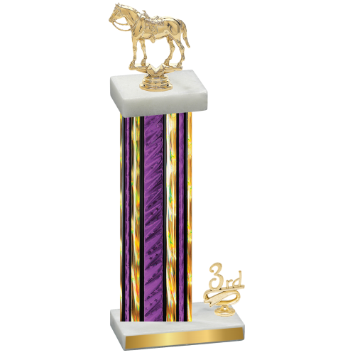 Accented Single Purple Glacier Third Place Horses Trophy
