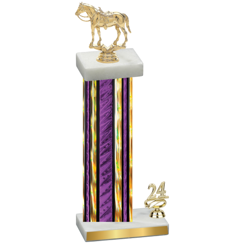 Accented Single Purple Glacier Year Horses Trophy