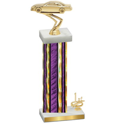 Accented Single Purple Glacier First Place Cars Trophy