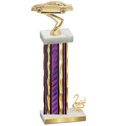 Accented Single Purple Glacier Second Place Cars Trophy