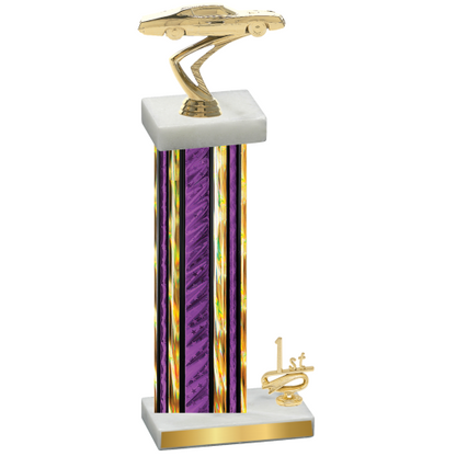 Accented Single Purple Glacier First Place Cars Trophy