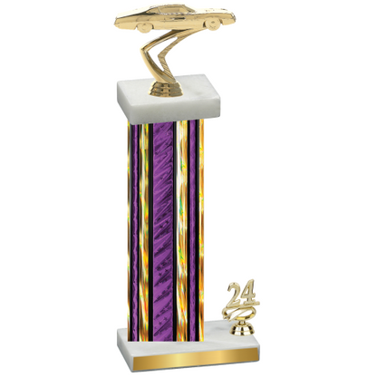 Accented Single Purple Glacier Year Cars Trophy