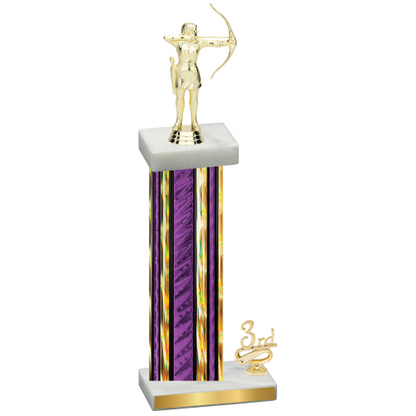 Accented Single Purple Glacier Third Place Archery Trophy