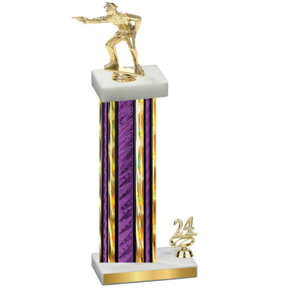 Accented Single Purple Glacier Year Shooter Trophy