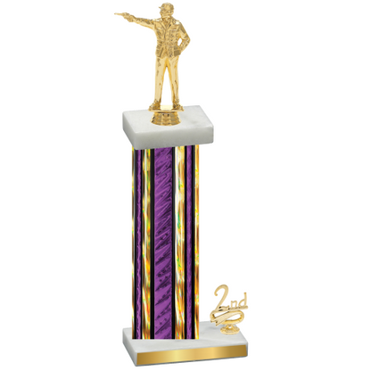 Accented Single Purple Glacier Second Place Shooter Trophy