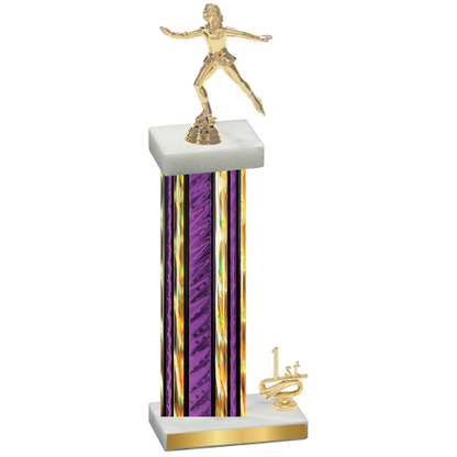 Accented Single Purple Glacier First Place Skater Trophy