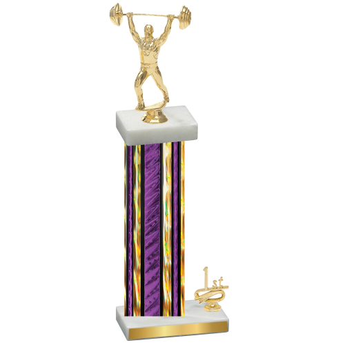 Accented Single Purple Glacier First Place Weights Trophy