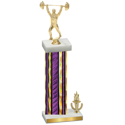 Accented Single Purple Glacier Victory Weights Trophy