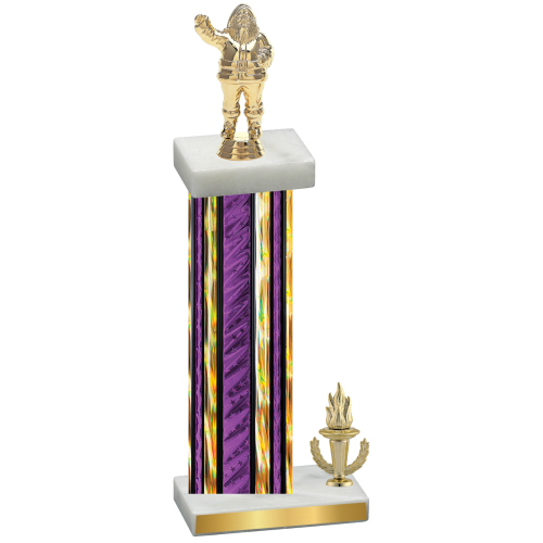 Accented Single Purple Glacier Victory Holiday Trophy