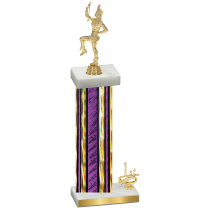 Accented Single Purple Glacier First Place Majorette Trophy