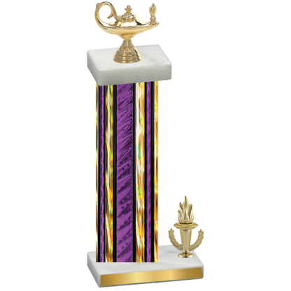 Accented Single Purple Glacier Victory Academics Trophy