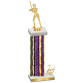 Accented Single Purple Glacier Second Place Softball Trophy