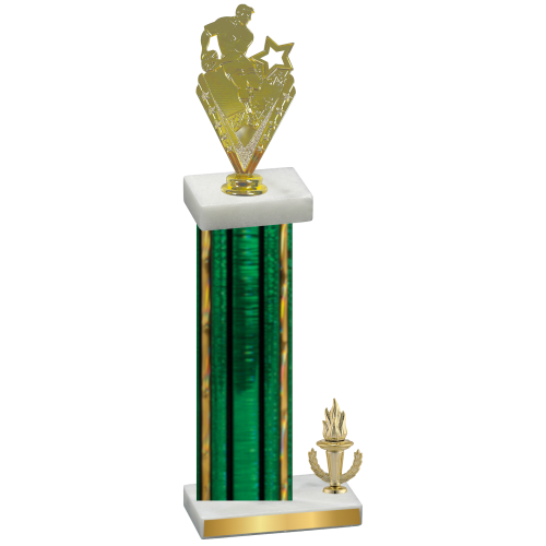 Accented Single Green Glacier Victory Rugby Trophy