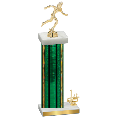 Accented Single Green Glacier First Place Running Trophy