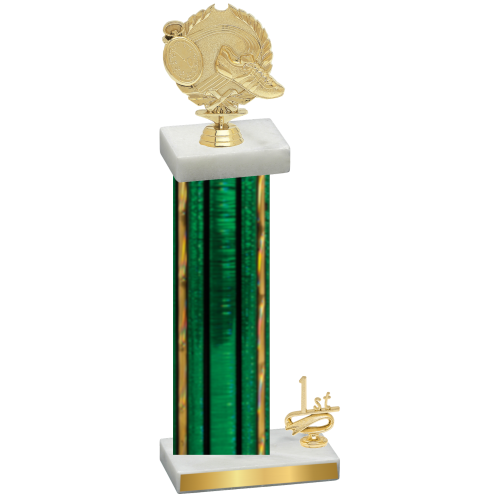 Accented Single Green Glacier First Place Running Trophy