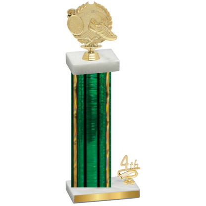 Accented Single Green Glacier Fourth Place Running Trophy