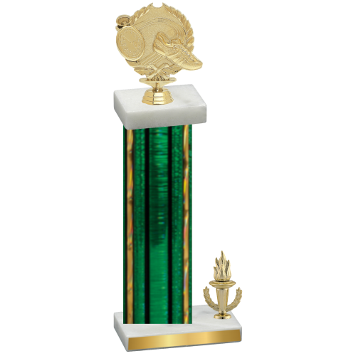 Accented Single Green Glacier Victory Running Trophy