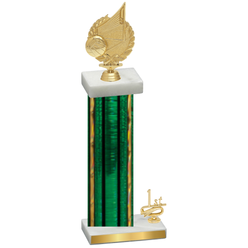Accented Single Green Glacier First Place Volleyball Trophy