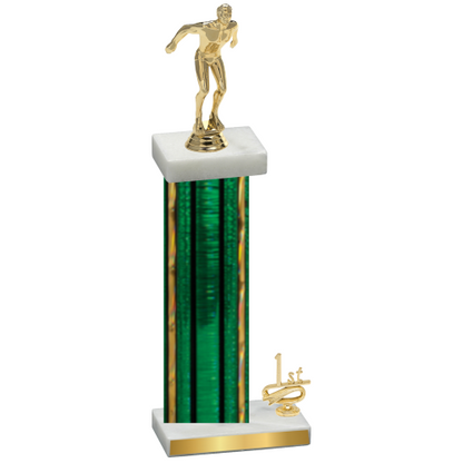 Accented Single Green Glacier First Place Swimming Trophy