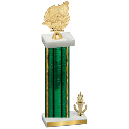 Accented Single Green Glacier Victory Swimming Trophy