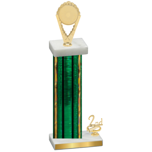 Accented Single Green Glacier Second Place Insert Trophy