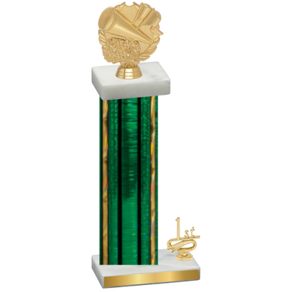 Accented Single Green Glacier First Place Cheerleading Trophy