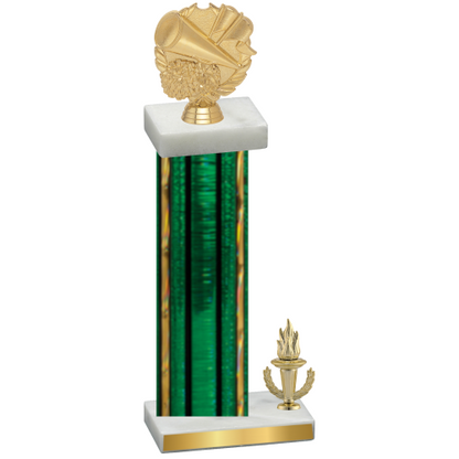 Accented Single Green Glacier Victory Cheerleading Trophy