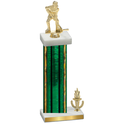 Accented Single Green Glacier Victory Hockey Trophy