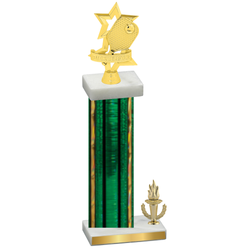 Accented Single Green Glacier Victory Pickleball Trophy